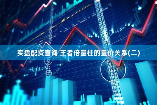 实盘配资查询 王者倍量柱的量价关系(二)